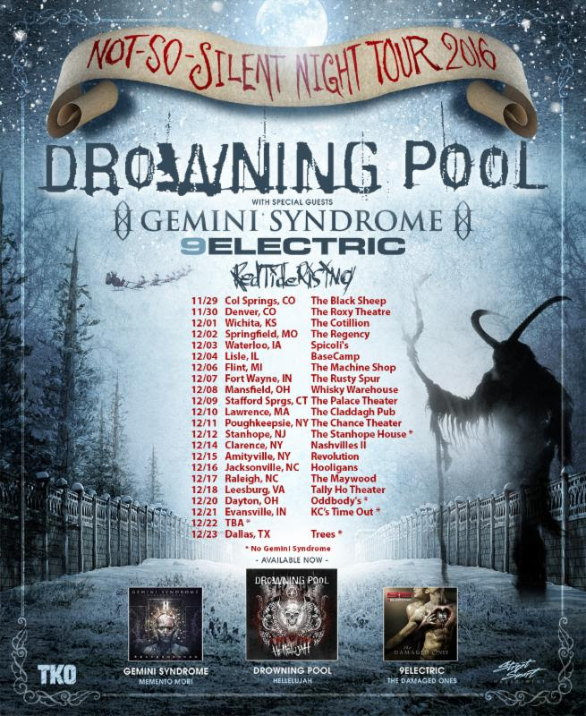 DROWNING POOL Announces "Not-So-Silent Night" U.S. Headline Tour.